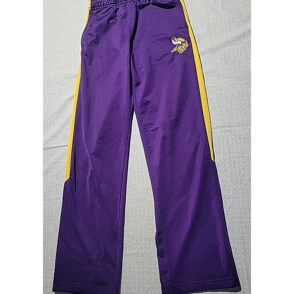 Minnesota Vikings Sweatpants Elastic Slash Pockets Drawstring Youth Large 14-16